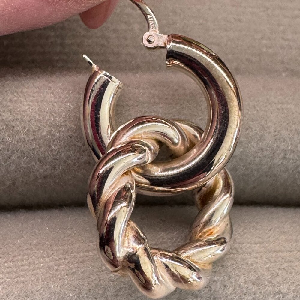 Sterling silver convertible hoops